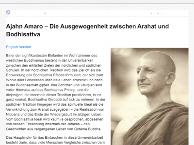 Die Ausgewogenheit zwischen Arahat und Bodhisattva - Ajahn Amaro